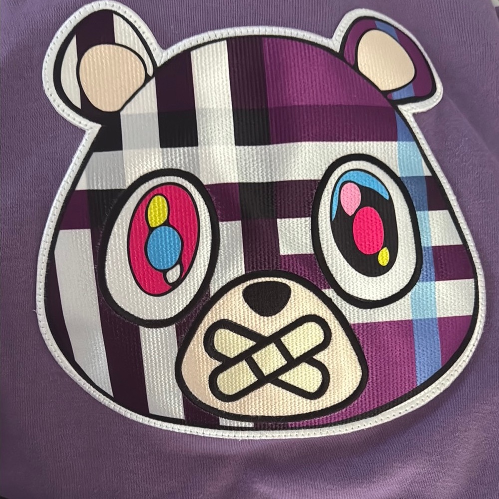Purple Graphic Bear Sweatshirt